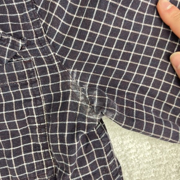 Outdoor Research Shirt Mens M Purple Check Ironhorse Long Sleeve Hemp READ** - Picture 7 of 16